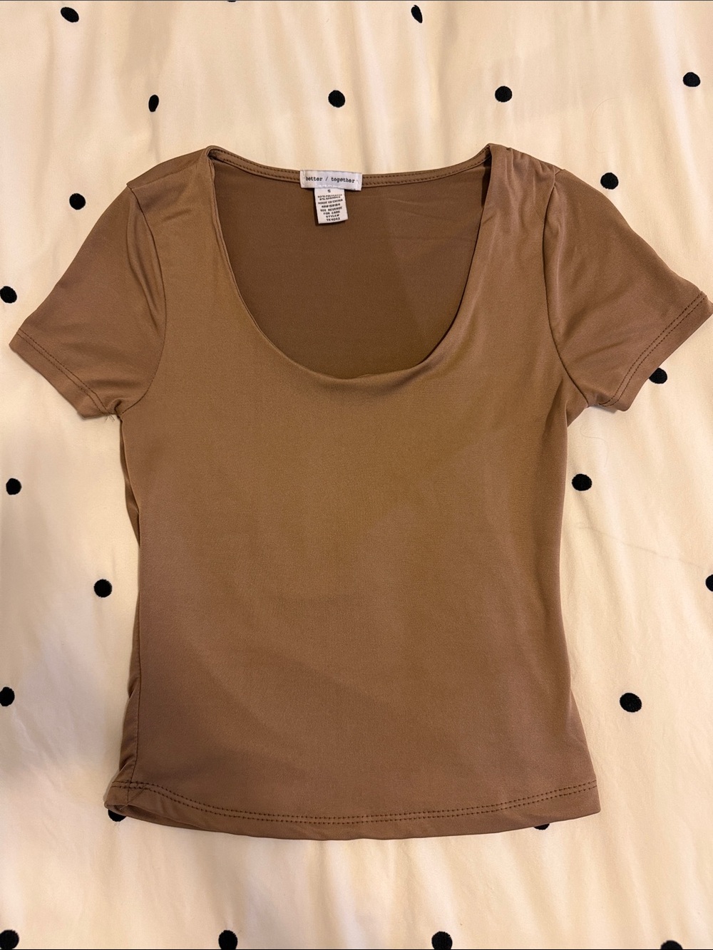 Better Together Scoop Neck Short Sleeve Tee in Brown